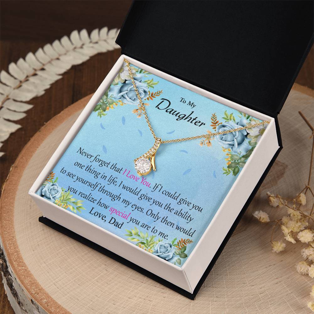 Alluring Beauty Necklace With Personal Message Card From Dad Curious Draft