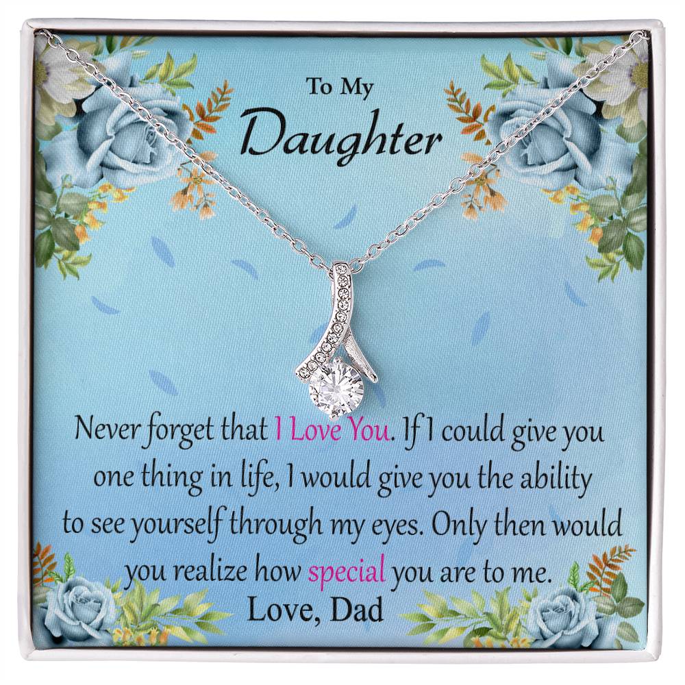 Alluring Beauty Necklace With Personal Message Card From Dad Curious Draft