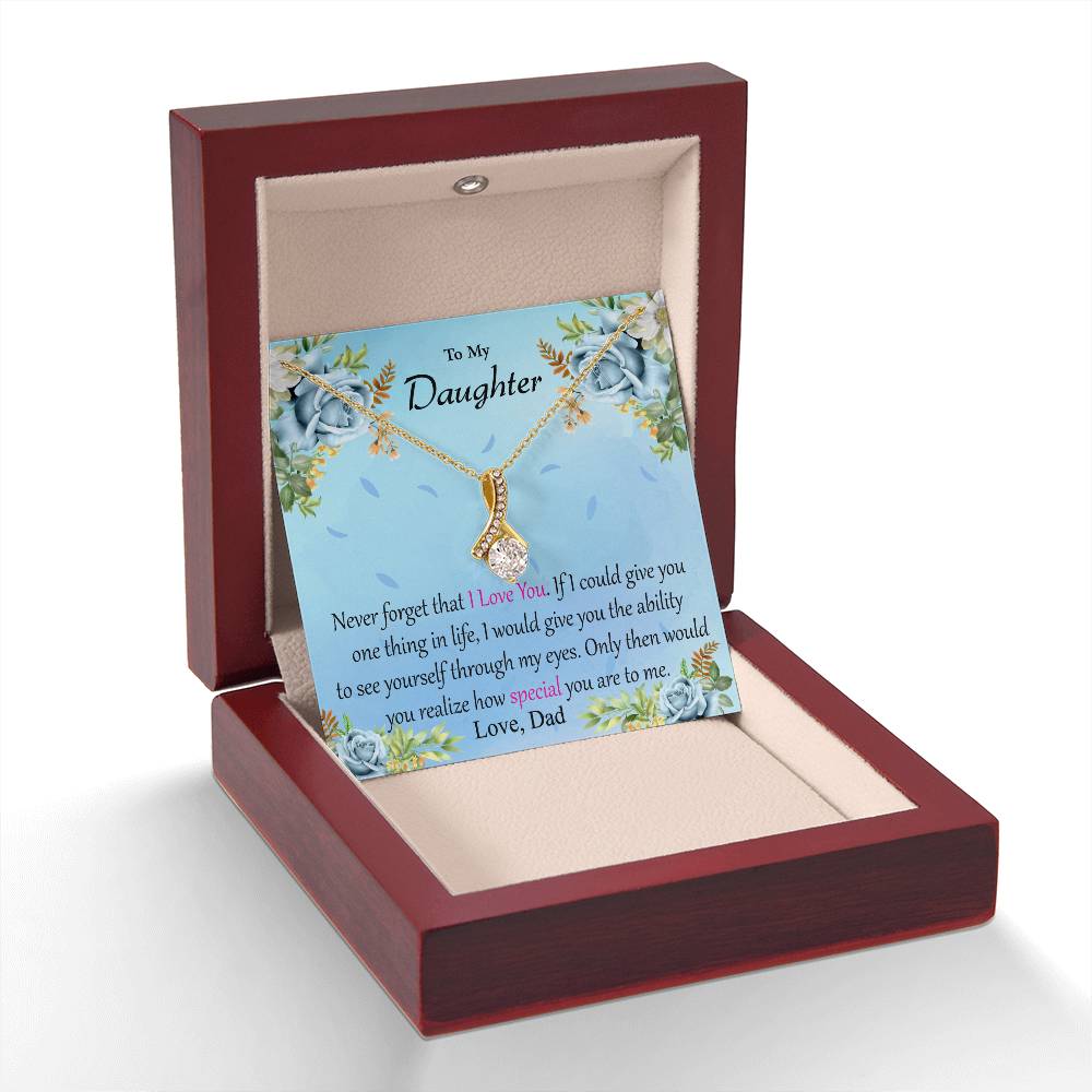 Alluring Beauty Necklace With Personal Message Card From Dad Curious Draft