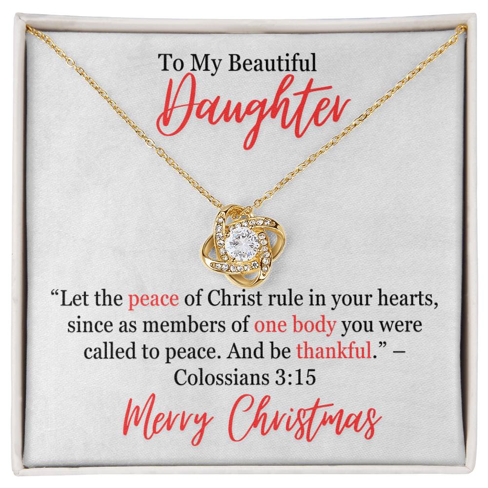 Colossians 3_15 Love Knot Necklace With Personal Message Card Curious Draft