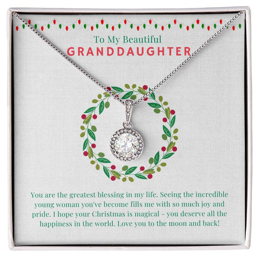 Granddaughter Eternal Hope Necklace with Personal Message Card - Christmas Gift from Grandma Curious Draft