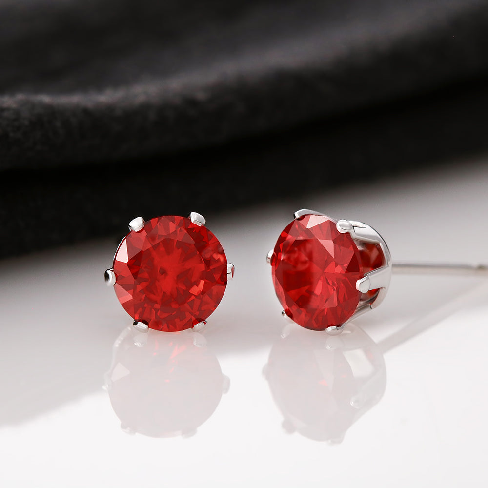 Red Cubic Zirconia Earrings Curious Draft